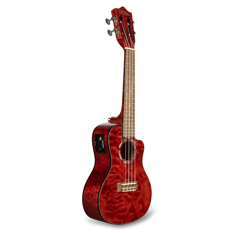 LANIKAI - QUILTED MAPLE RED CUTAWAY ELECTRIC CONCERT
